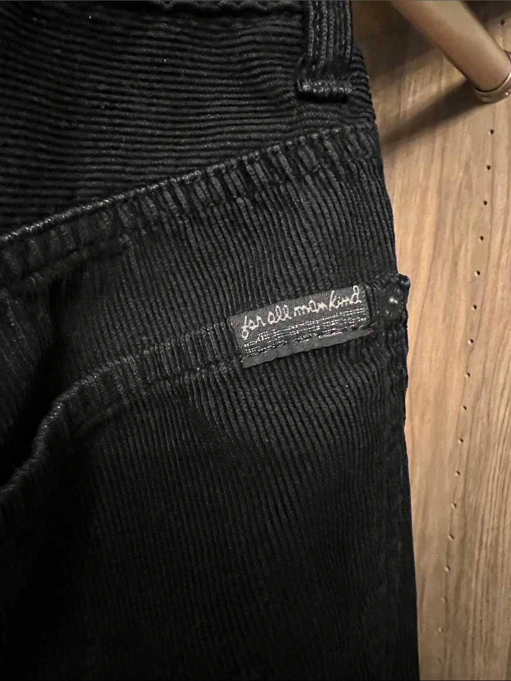 7 For All Mankind Straight-Leg Black courdory Jeans - Timeless Everyday Fit